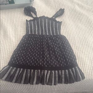 Vineyard Vines Black and Gray Spaghetti Strap Sundress